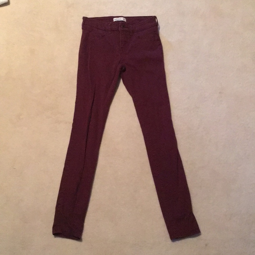 Maroon Skinny Jeans